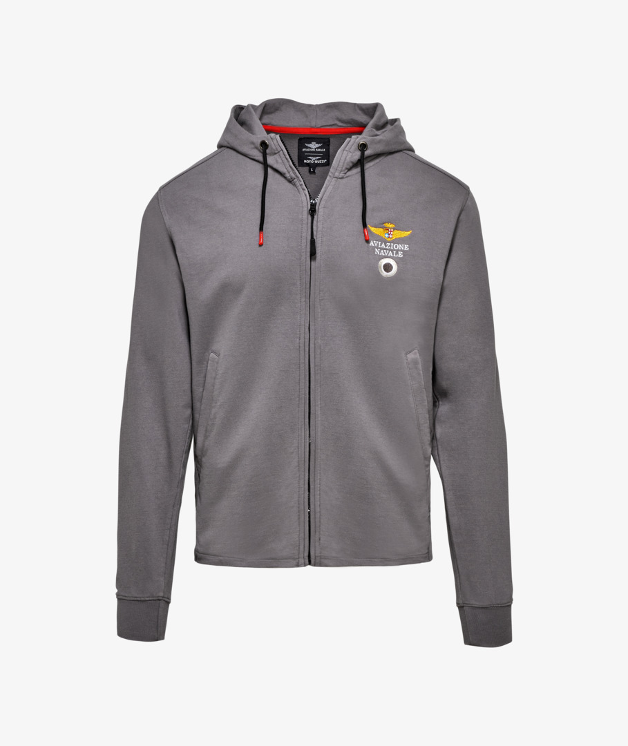 Men s Hoodie Moto Guzzi Aviazione Navale Sweatshirts Lifestyle Apparel Full Catalogue Moto Guzzi Official Store Motorcycle Clothing Casual Clothing and Accessories