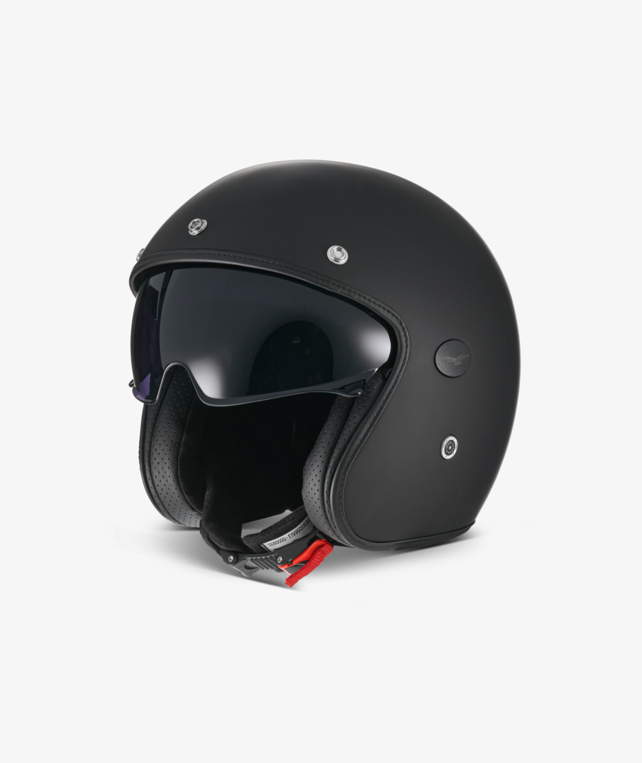 Casco jet de moto.