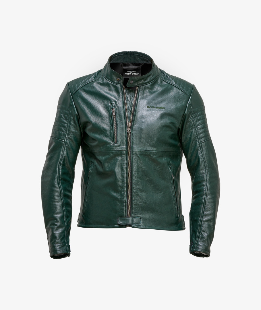 Piazza Italia Dark Olive Green Moto Motorcycle Jacket… - Gem