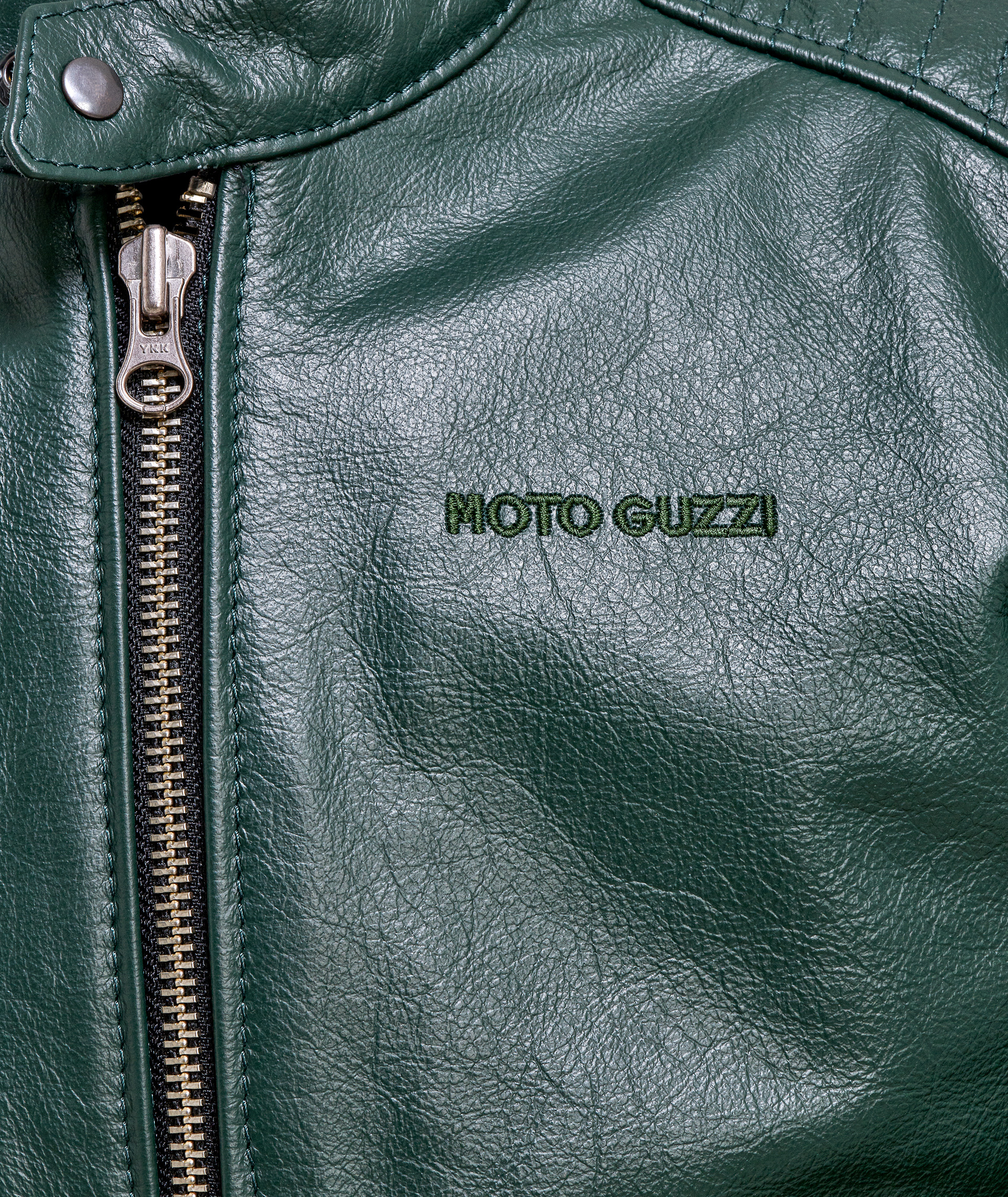 Men's Green Leather Jacket with Added Protections, Jackets, Rider Apparel, Full Catalogue