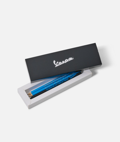 VESPA WD PENCIL SET 140 YEARS BLACK BLUE