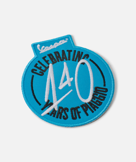 VESPA WD PATCH 140 YEARS SHAPED BLUE