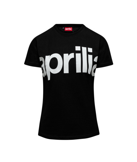 TEE SHIRT APRILIA BLACK WOMAN M