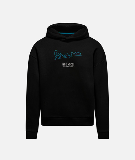 VESPA DEC HOODIE JET BLACK XS