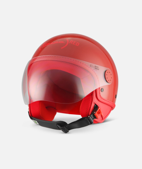 (VESPA) RED DEMI JET HELMET ECE XL